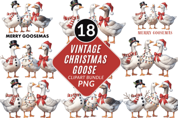 Christmas Goose Png Clipart Bundle: A Designer’s Review for Illustrations