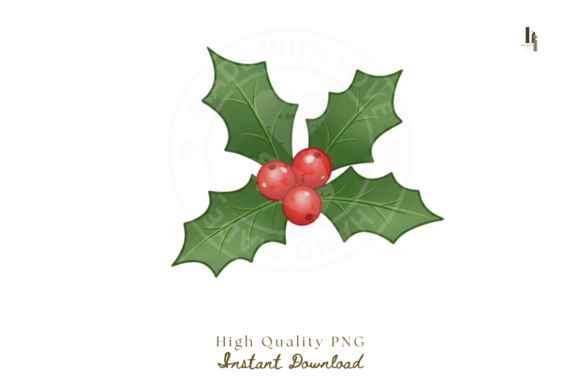 Christmas Mistletoe Illustration PNG Review for Digital Sellers