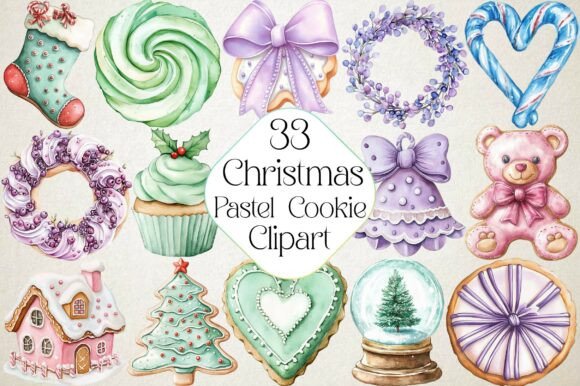Christmas Pastel Cookie Clipart Bundle: A Brand Designer’s Review of Illustrations