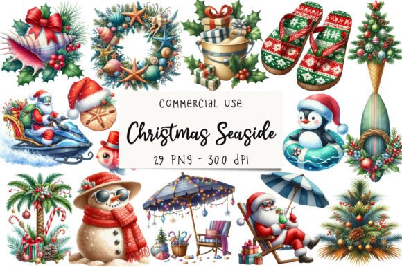 Christmas Seaside Clipart Review for Professional Designers