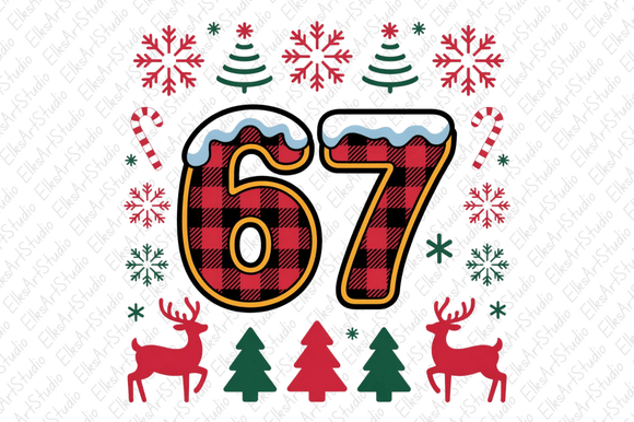 Christmas Six Seven Sublimation Png