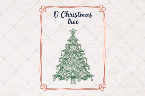 Christmas Tree Frame Hand-drawn PNG Illustrations Review