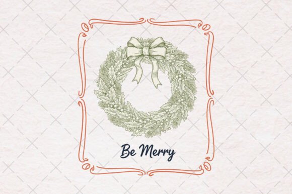 Christmas Wreath Frame Hand-drawn PNG Illustrations Review