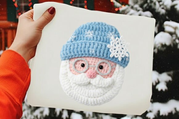 Crochet Christmas Faux Yarn Santa Png Illustrations Review