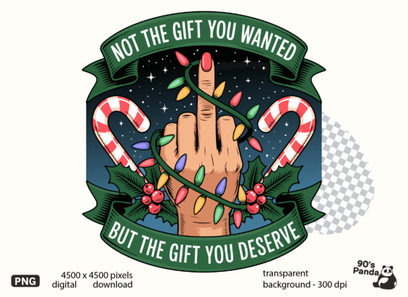 Funny Christmas Middle Finger Xmas PNG Review