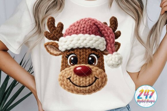 Reindeer Crochet Yarn PNG Pink Christmas Illustrations Review