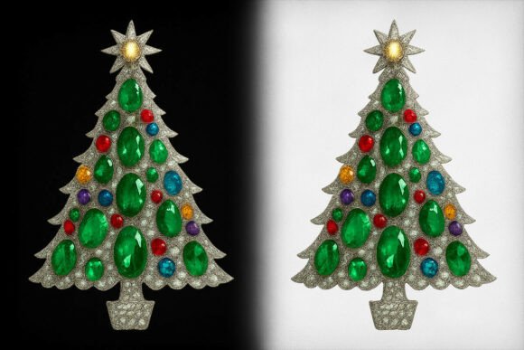 Rhinestone Crystal Christmas Tree PNG: A Designer’s Review for Illustrations
