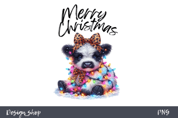 Sublimation Merry Christmas Cow: Illustrations for Branding