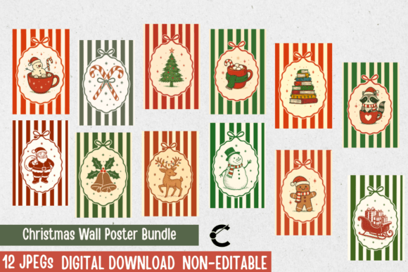 Vintage Christmas Wall Poster: The Ultimate Illustrations for Seasonal Publishing