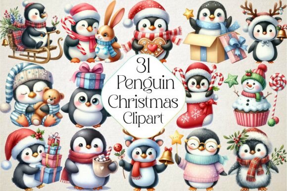 Winter Penguin Christmas Clipart: A Designer’s Review for Brand Identity and Illustrations